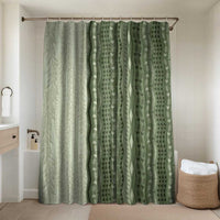 Vintage Sage Green Hawaiian Traditional Kapa Mix Flowers Lei Bathroom Set LT7 Shower Curtain Only Sage Green - Polynesian Pride