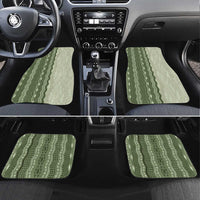 Vintage Sage Green Hawaiian Traditional Kapa Mix Flowers Lei Car Mats