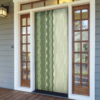 Vintage Sage Green Hawaiian Traditional Kapa Mix Flowers Lei Door Cover LT7 - Polynesian Pride
