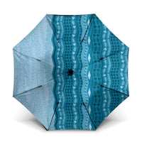 Vintage Cobalt Blue Hawaiian Traditional Kapa Mix Flowers Lei Umbrella LT7 One Size Folded 11.42 inch Opened Diameter 37.4 inch Cobalt Blue - Polynesian Pride