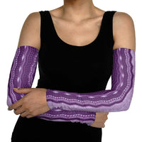 Vintage Violet Hawaiian Traditional Kapa Mix Flowers Lei Arm Sleeves