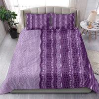 Vintage Violet Hawaiian Traditional Kapa Mix Flowers Lei Bedding Set LT7 - Polynesian Pride
