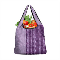 Vintage Violet Hawaiian Traditional Kapa Mix Flowers Lei Grocery Bag LT7 1-pack One Size Violet - Polynesian Pride