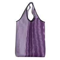 Vintage Violet Hawaiian Traditional Kapa Mix Flowers Lei Grocery Bag LT7 - Polynesian Pride