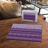 Vintage Violet Hawaiian Traditional Kapa Mix Flowers Lei Puzzle