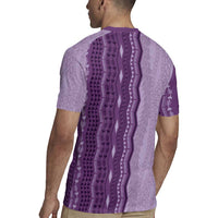 Vintage Violet Hawaiian Traditional Kapa Mix Flowers Lei Rugby Jersey