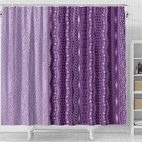 Vintage Violet Hawaiian Traditional Kapa Mix Flowers Lei Shower Curtain