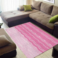 Vintage Pink Hawaiian Traditional Kapa Mix Flowers Lei Area Rug