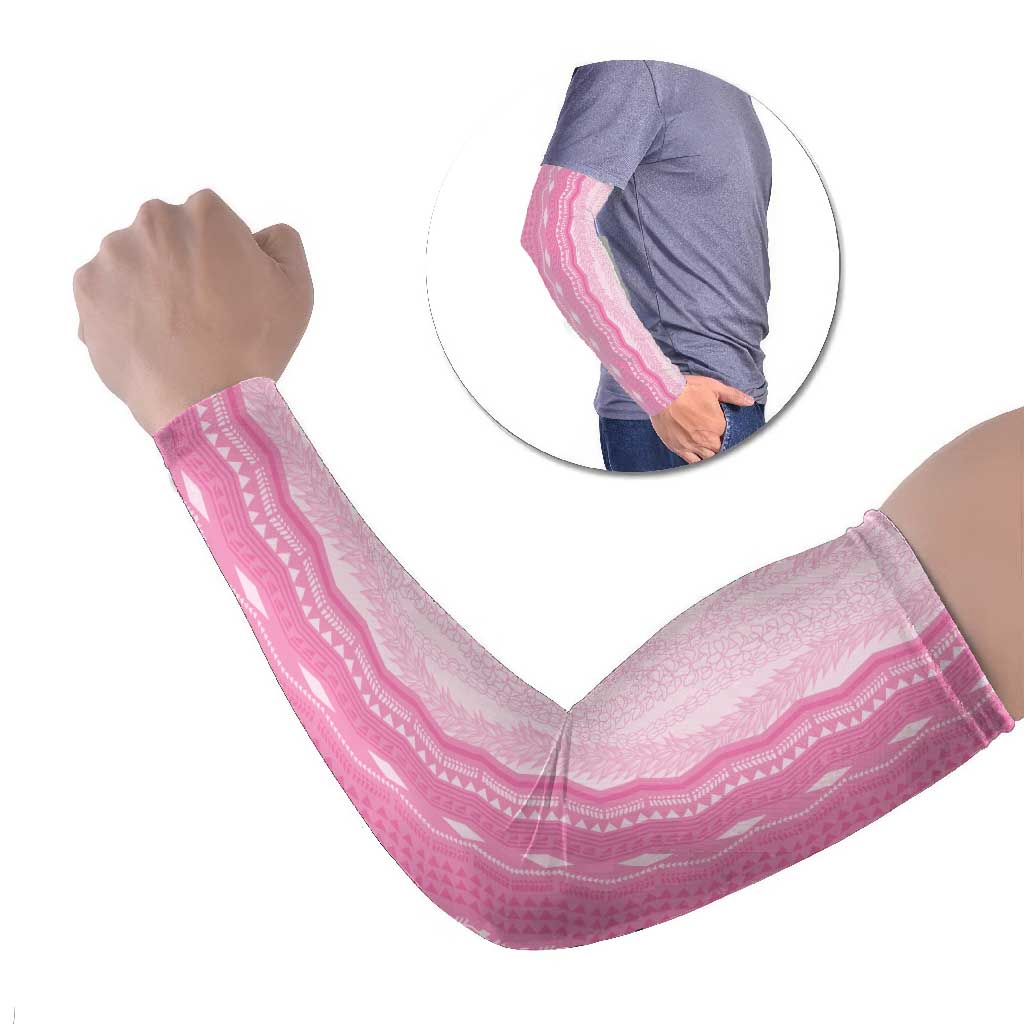 Vintage Pink Hawaiian Traditional Kapa Mix Flowers Lei Arm Sleeves