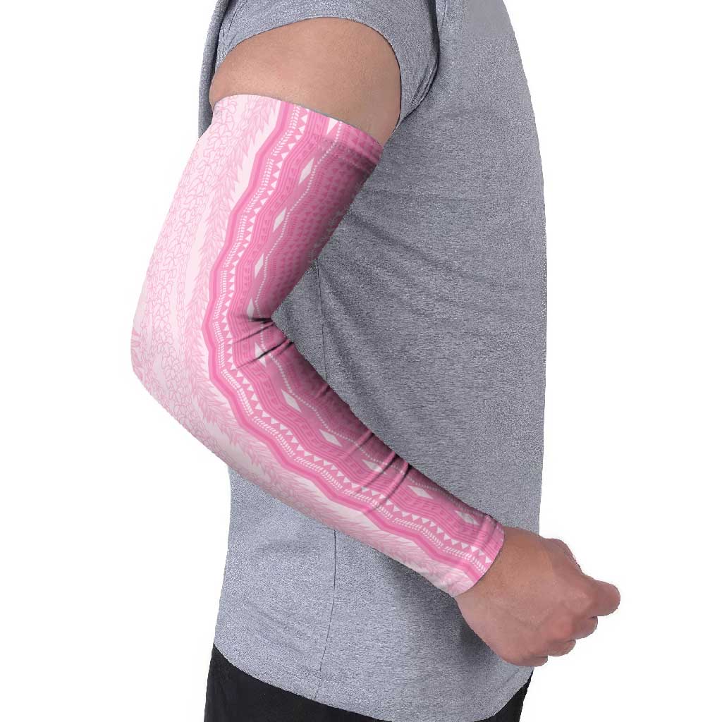 Vintage Pink Hawaiian Traditional Kapa Mix Flowers Lei Arm Sleeves