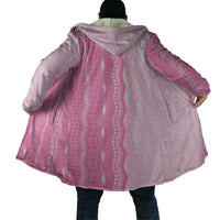 Vintage Pink Hawaiian Traditional Kapa Mix Flowers Lei Cloak