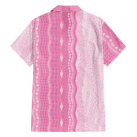 Vintage Pink Hawaiian Traditional Kapa Mix Flowers Lei Family Matching Summer Maxi Dress and Hawaiian Shirt LT7 - Polynesian Pride