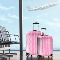 Vintage Pink Hawaiian Traditional Kapa Mix Flowers Lei Luggage Cover LT7 - Polynesian Pride