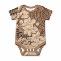 Samoa Women's Day Baby Onesie Tiale Flower Mix Siapo Tapa