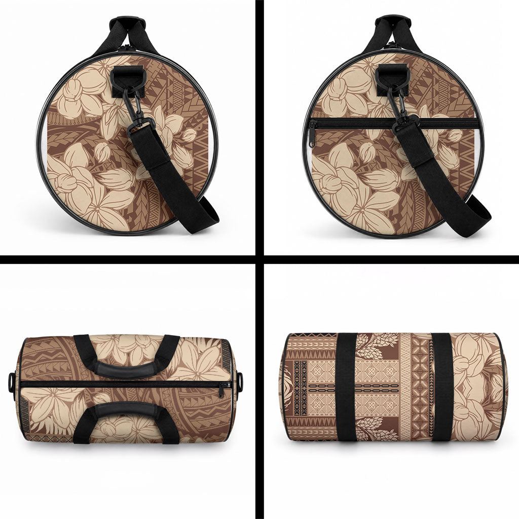 Samoa Women's Day Duffle Bag Tiale Flower Mix Siapo Tapa