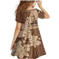 Samoa Women's Day Family Matching Mermaid Dress and Hawaiian Shirt Tiale Flower Mix Siapo Tapa LT7 - Polynesian Pride