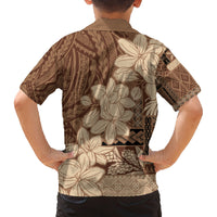 Samoa Women's Day Family Matching Off Shoulder Long Sleeve Dress and Hawaiian Shirt Tiale Flower Mix Siapo Tapa LT7 - Polynesian Pride