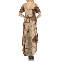 Samoa Women's Day Family Matching Summer Maxi Dress and Hawaiian Shirt Tiale Flower Mix Siapo Tapa LT7 - Polynesian Pride