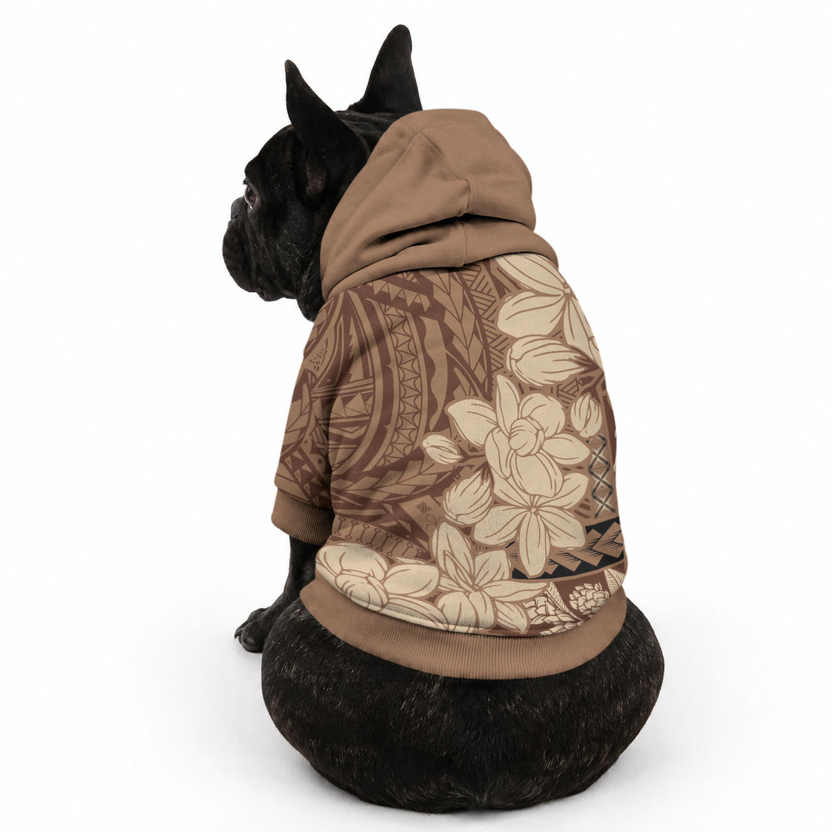 Samoa Women's Day Pet Hoodie Tiale Flower Mix Siapo Tapa