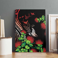 Aloha Hawaii Manta Rays Canvas Wall Art Red Ohia Lehua