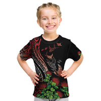 Aloha Hawaii Manta Rays Kid T Shirt Red Ohia Lehua