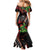 Aloha Hawaii Manta Rays Mermaid Dress Red Ohia Lehua