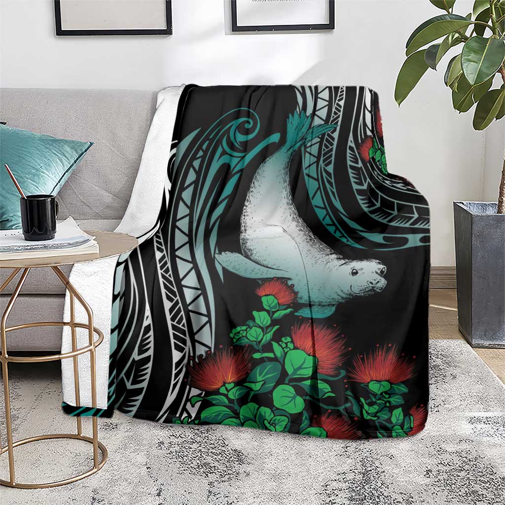 Aloha Hawaii Monk Seal Blanket Mix Ohia Lehua