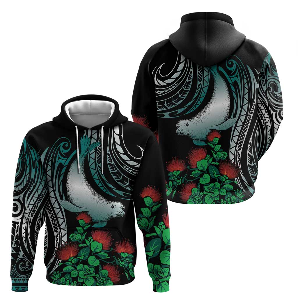 Aloha Hawaii Monk Seal Hoodie Mix Ohia Lehua