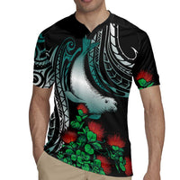 Aloha Hawaii Monk Seal Rugby Jersey Mix Ohia Lehua
