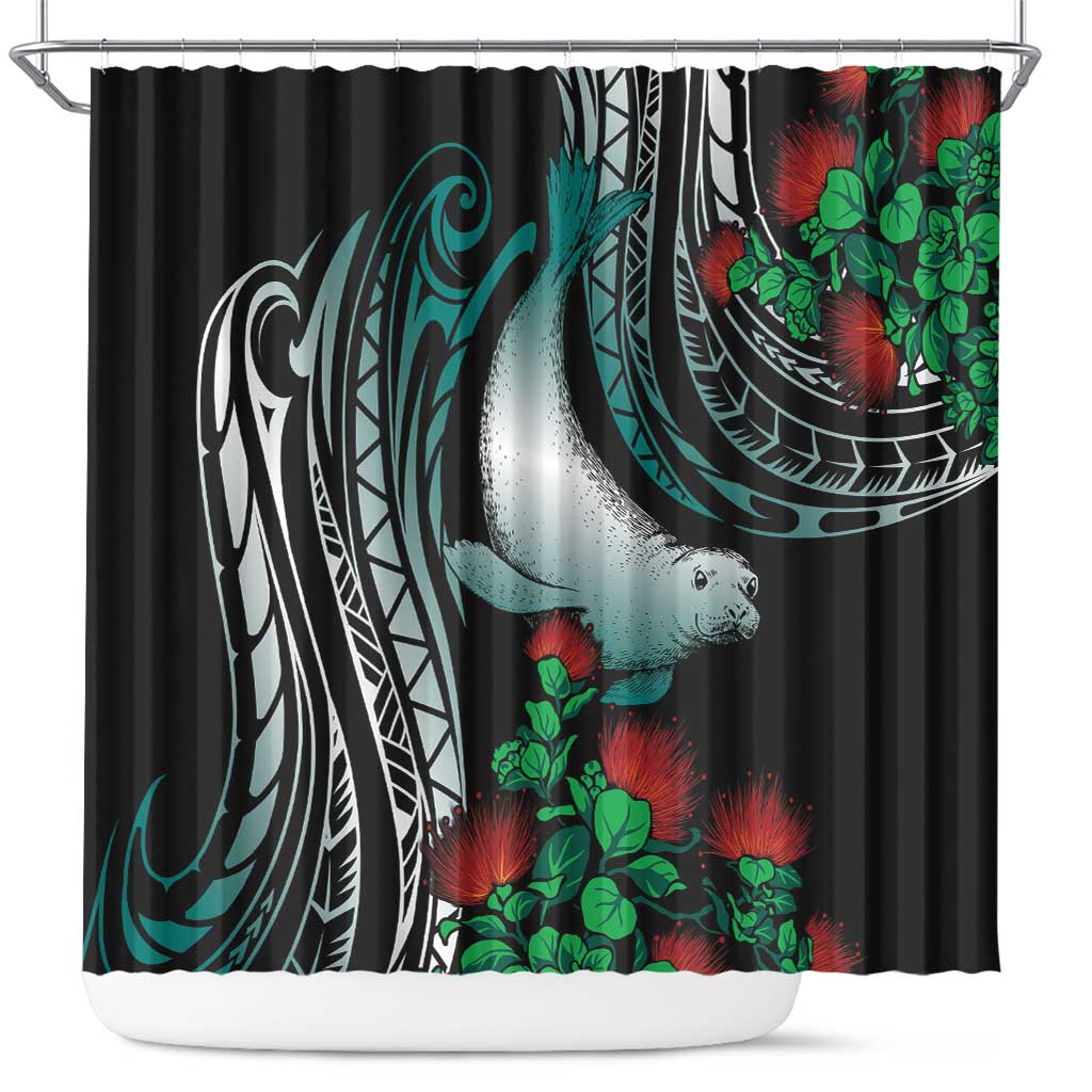 Aloha Hawaii Monk Seal Shower Curtain Mix Ohia Lehua