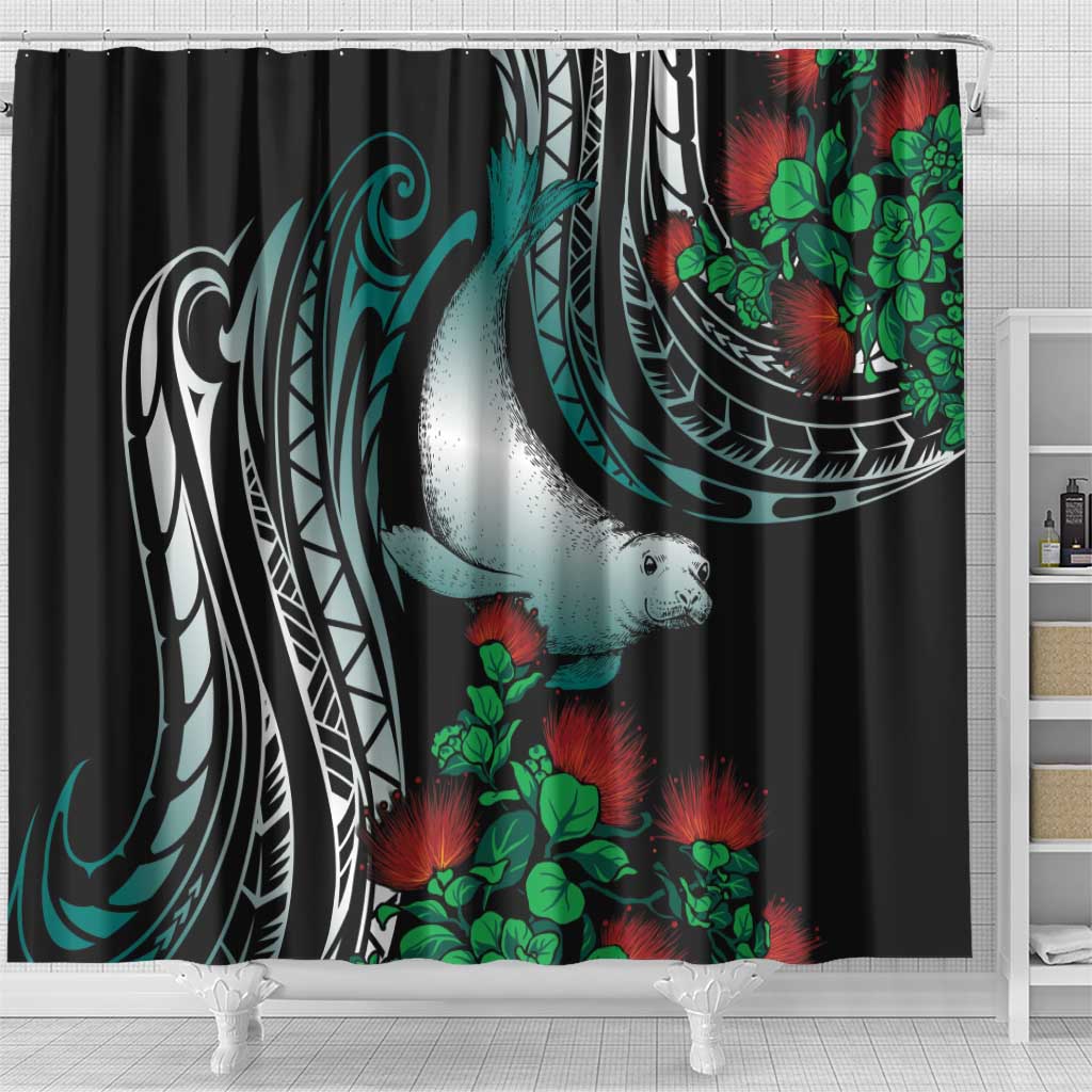 Aloha Hawaii Monk Seal Shower Curtain Mix Ohia Lehua