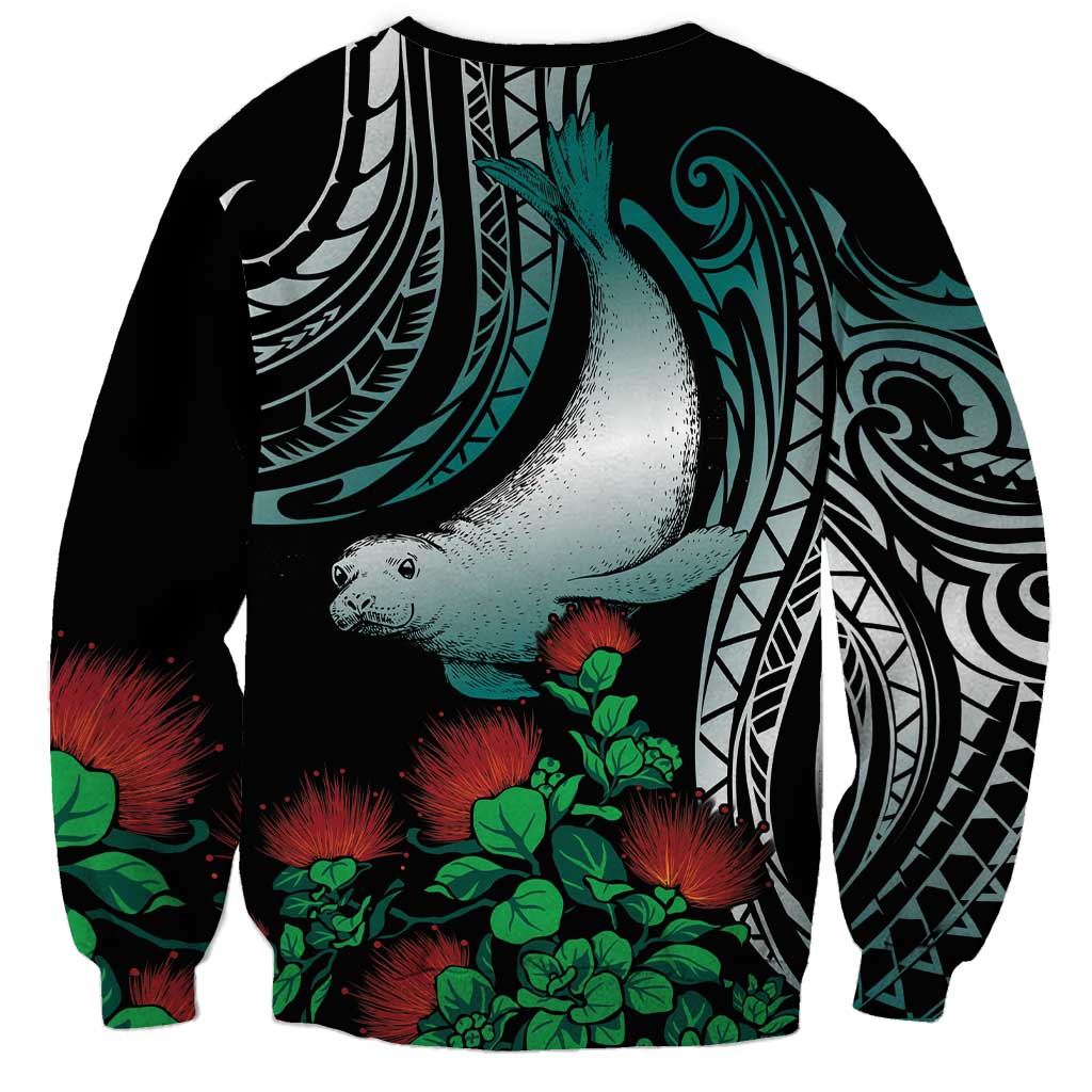 Aloha Hawaii Monk Seal Sweatshirt Mix Ohia Lehua