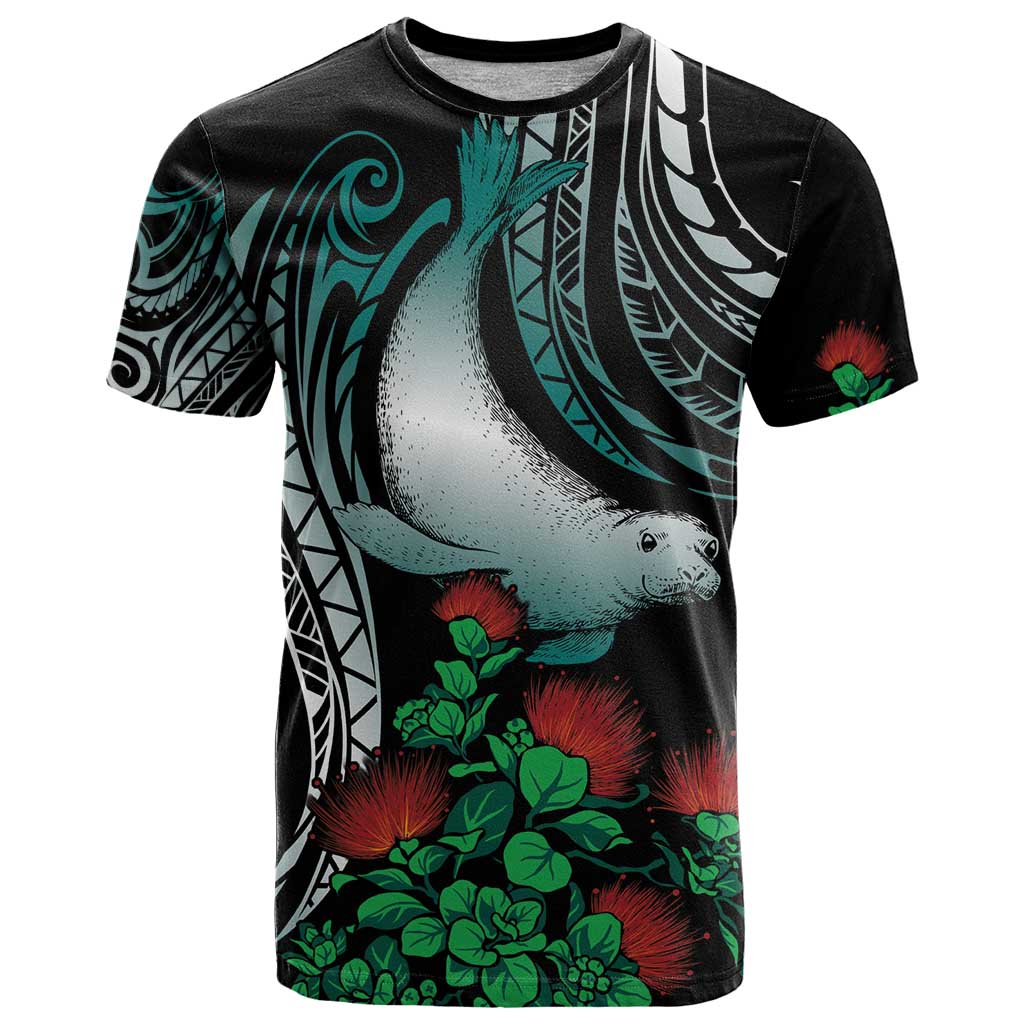 Aloha Hawaii Monk Seal T Shirt Mix Ohia Lehua