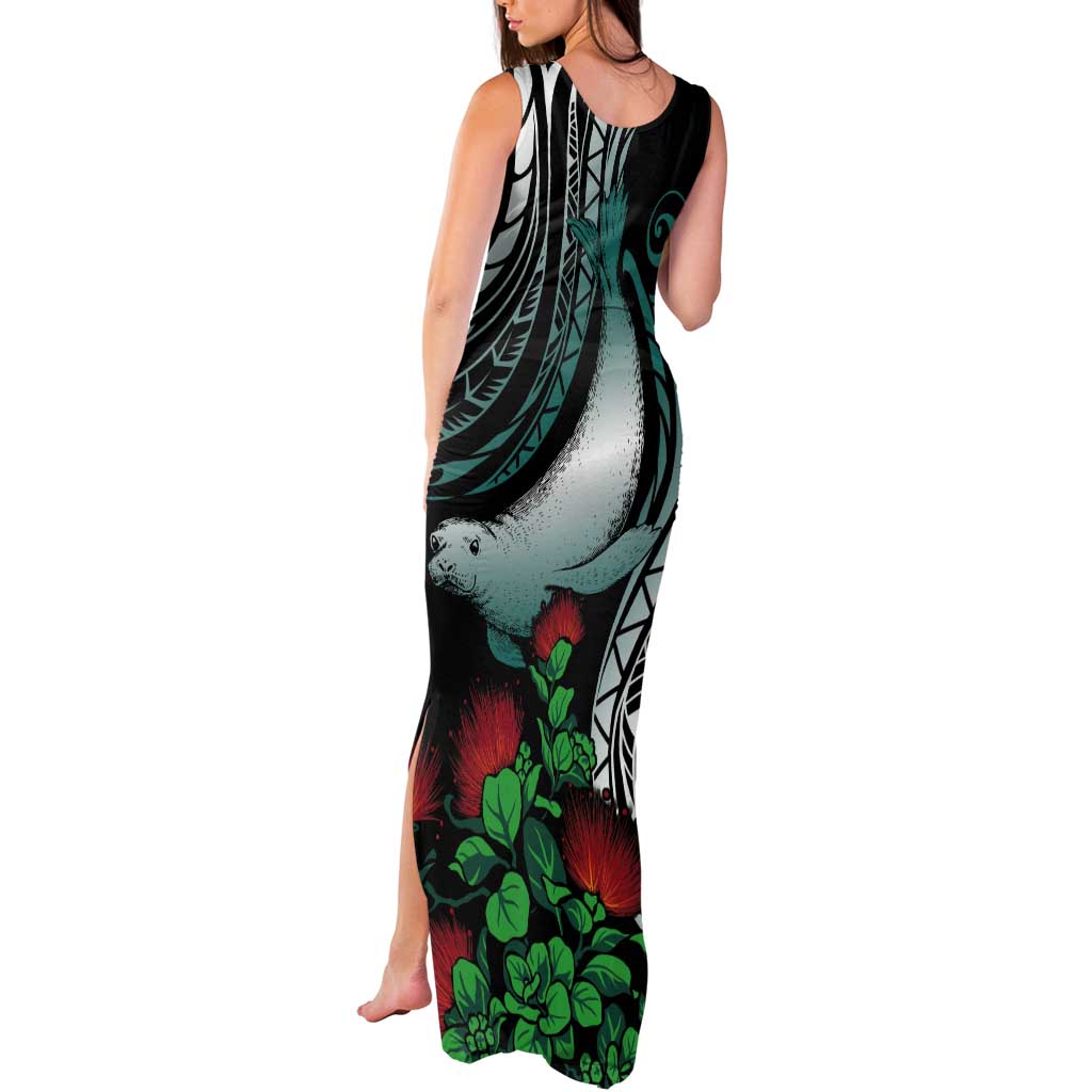 Aloha Hawaii Monk Seal Tank Maxi Dress Mix Ohia Lehua