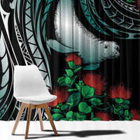 Aloha Hawaii Monk Seal Window Curtain Mix Ohia Lehua