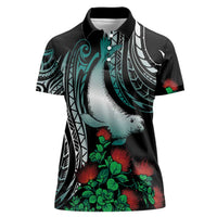 Aloha Hawaii Monk Seal Women Polo Shirt Mix Ohia Lehua