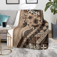 Bula Fiji Blanket Mocha Brown Kaivity Masi Tapa