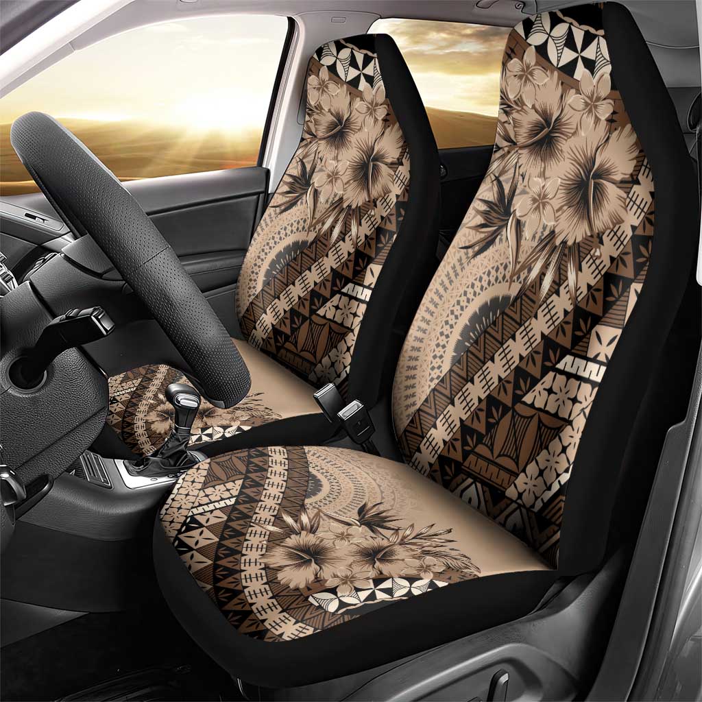 Bula Fiji Car Seat Cover Mocha Brown Kaivity Masi Tapa