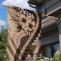 Bula Fiji Garden Flag Mocha Brown Kaivity Masi Tapa