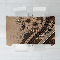 Bula Fiji Tablecloth Mocha Brown Kaivity Masi Tapa
