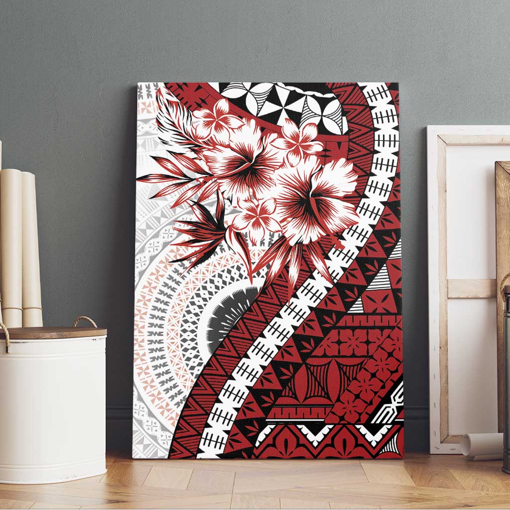 Bula Fiji Canvas Wall Art White Kaivity Masi Tapa