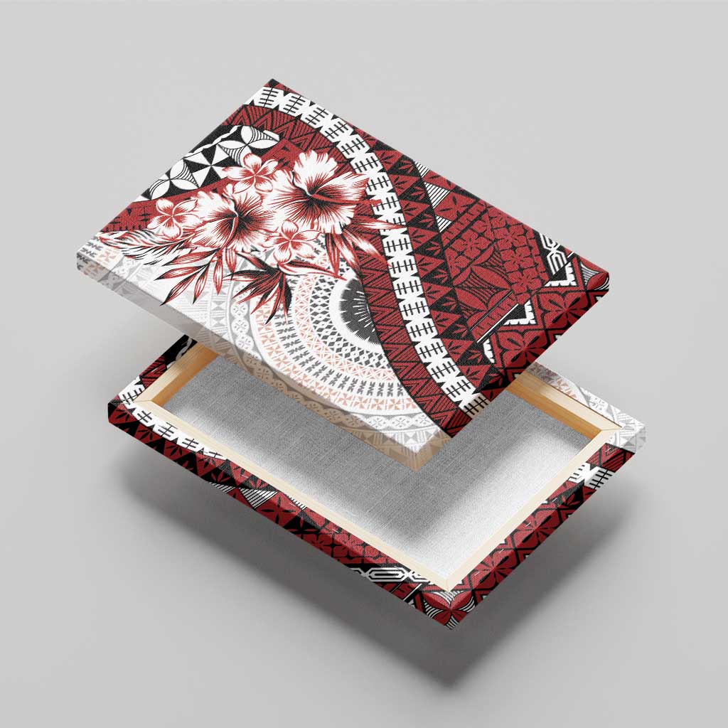 Bula Fiji Canvas Wall Art White Kaivity Masi Tapa