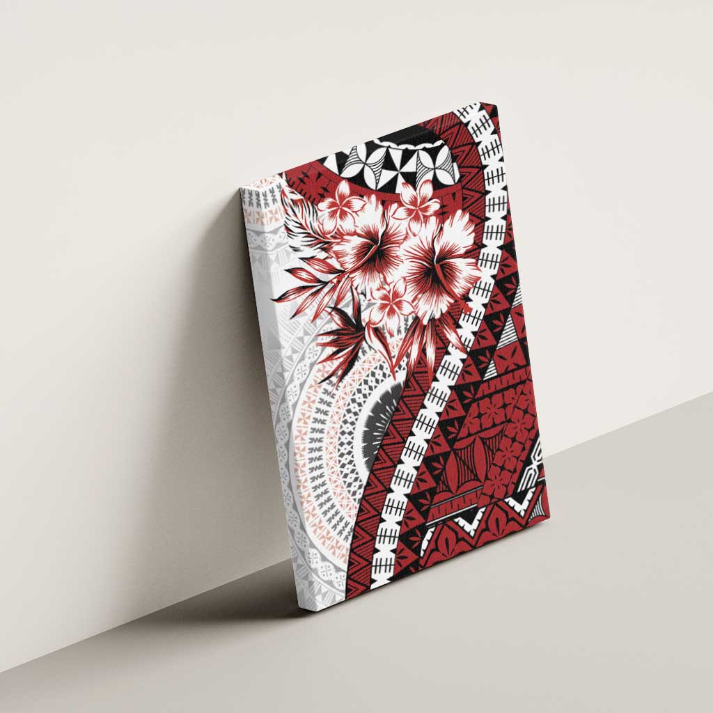 Bula Fiji Canvas Wall Art White Kaivity Masi Tapa