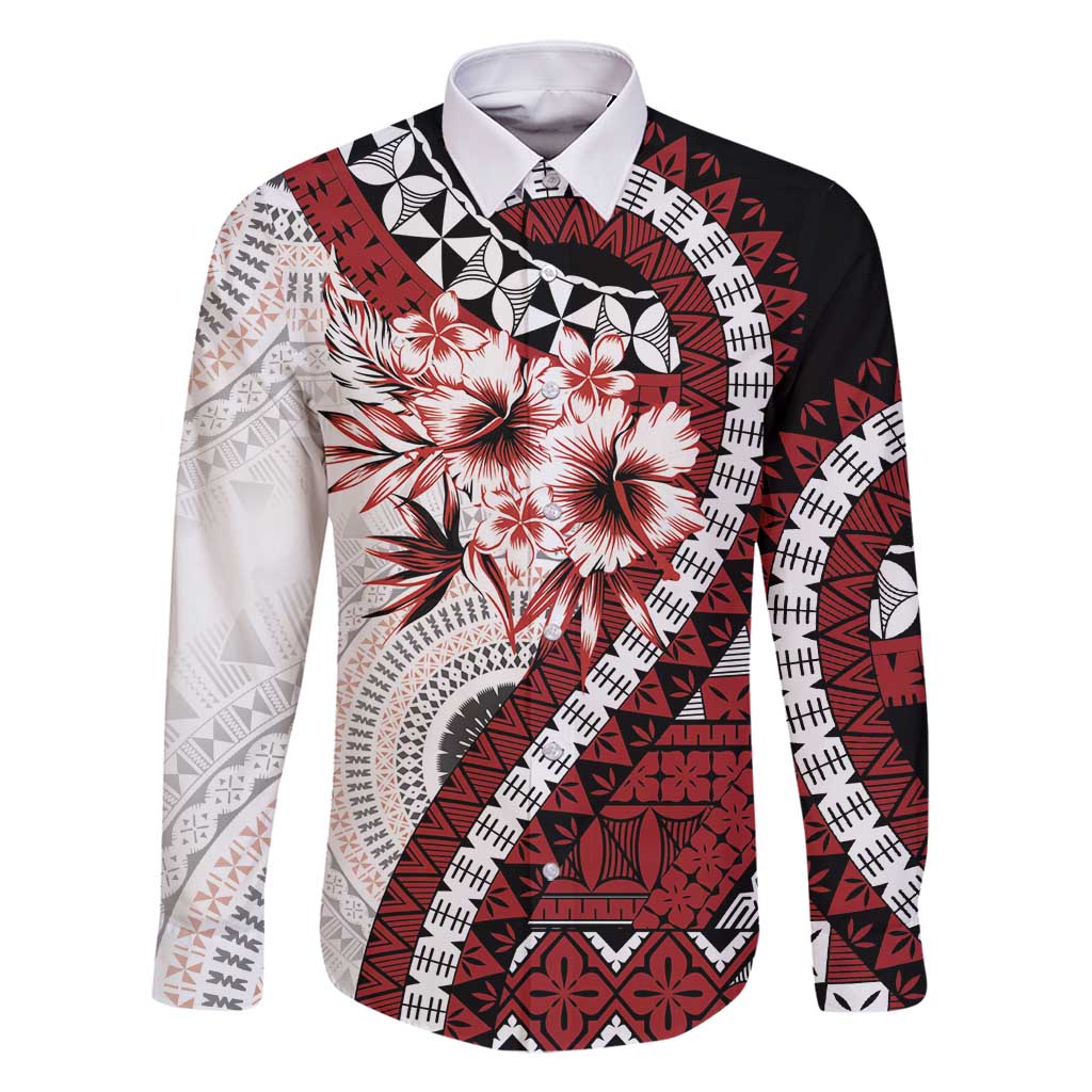 Bula Fiji Family Matching Summer Maxi Dress and Hawaiian Shirt White Kaivity Masi Tapa