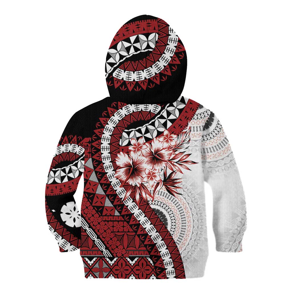Bula Fiji Kid Hoodie White Kaivity Masi Tapa