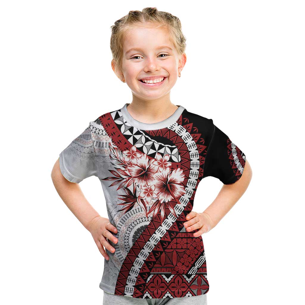 Bula Fiji Kid T Shirt White Kaivity Masi Tapa