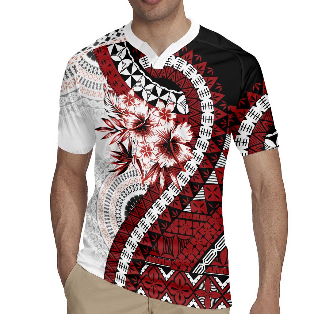 Bula Fiji Rugby Jersey White Kaivity Masi Tapa LT7 - Polynesian Pride