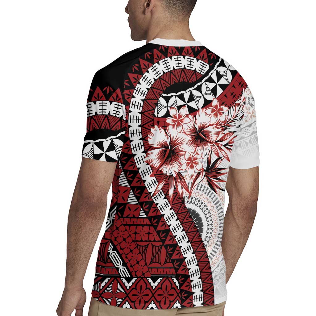Bula Fiji Rugby Jersey White Kaivity Masi Tapa LT7 - Polynesian Pride