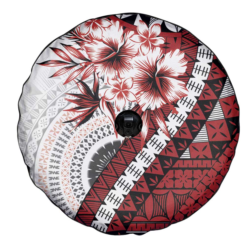 Bula Fiji Spare Tire Cover White Kaivity Masi Tapa