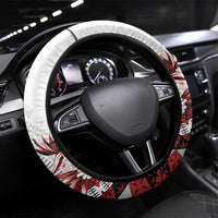 Bula Fiji Steering Wheel Cover White Kaivity Masi Tapa